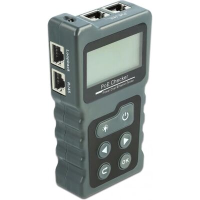 Delock Network Cable Tester - LCD, RJ45, PoE, DC Delock Network Cable Tester - LCD, RJ45, PoE, DC