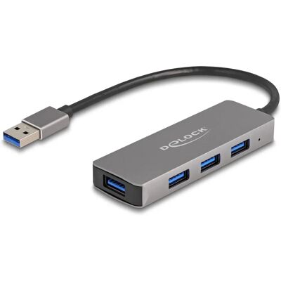 DeLOCK 63171 USB Hub 4-Port Grey - USB 3.2 Gen 1 DeLOCK 63171 USB Hub 4-Port Grey - USB 3.2 Gen 1