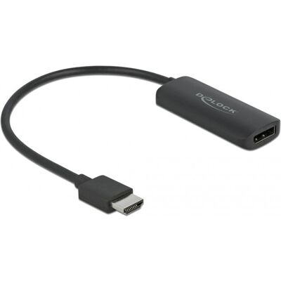 DeLOCK 63206 HDMI till DisplayPort Adapter - Svart - 24cm DeLOCK 63206 HDMI till DisplayPort Adapter - Svart - 24cm