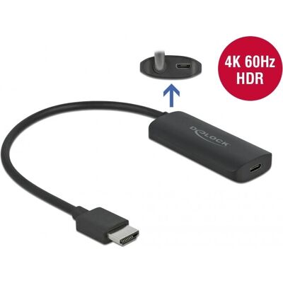 Delock - Video-Adapter HDMI Micro-USB B zu USB-C 24cm Schwarz - Unterstützt 4K 60Hz Delock - Video-Adapter HDMI Micro-USB B zu USB-C 24cm Schwarz - Unterstützt 4K 60Hz