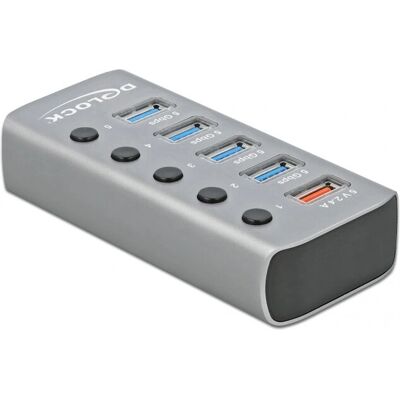 DeLOCK USB-Hub 4 Ports - USB 3.2 Gen 1 - Grau DeLOCK USB-Hub 4 Ports - USB 3.2 Gen 1 - Grau