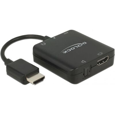 DeLock HDMI Video Adapter - 4K 60Hz, Audio Extractor - Schwarz DeLock HDMI Video Adapter - 4K 60Hz, Audio Extractor - Schwarz