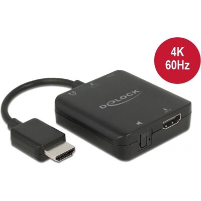DeLock HDMI Audio Extractor 4K 60 Hz kompakt, Switch Box DeLock HDMI Audio Extractor 4K 60 Hz kompakt, Switch Box