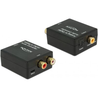 Convertidor de audio analógico a digital DeLOCK 63468 - Negro Convertidor de audio analógico a digital DeLOCK 63468 - Negro