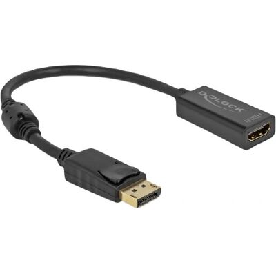DeLock 63559 Videokabeladapter - 0,2m - Svart - Stöder 4K DeLock 63559 Videokabeladapter - 0,2m - Svart - Stöder 4K