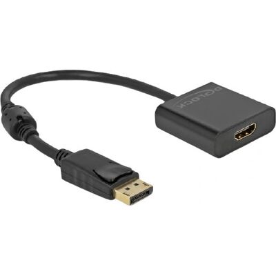 DeLOCK 63585 DisplayPort zu HDMI Adapter - 20cm - Schwarz - 4K-Unterstützung DeLOCK 63585 DisplayPort zu HDMI Adapter - 20cm - Schwarz - 4K-Unterstützung