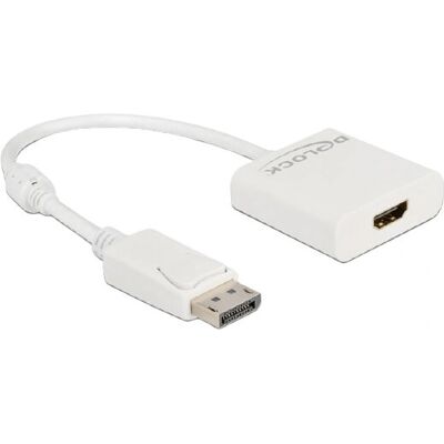 DeLOCK 63586 Video Kabeladapter - 20cm - Weiß - Unterstützt 4K 30Hz DeLOCK 63586 Video Kabeladapter - 20cm - Weiß - Unterstützt 4K 30Hz