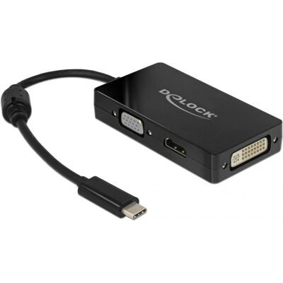 DeLOCK 63925 USB-C do VGA, HDMI, DVI Adapter - Rozdzielacz wideo DeLOCK 63925 USB-C do VGA, HDMI, DVI Adapter - Rozdzielacz wideo
