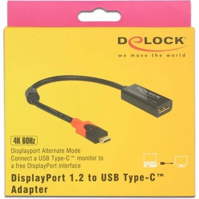 DeLock Adapter DisplayPort - USB Type-C 4K/60Hz - Schwarz DeLock Adapter DisplayPort - USB Type-C 4K/60Hz - Schwarz