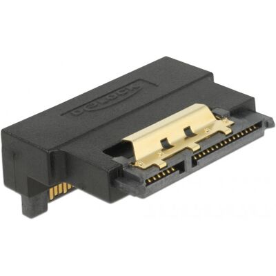 Delock SATA-Adapter 90° Winkel 22 Pin Schwarz Delock SATA-Adapter 90° Winkel 22 Pin Schwarz