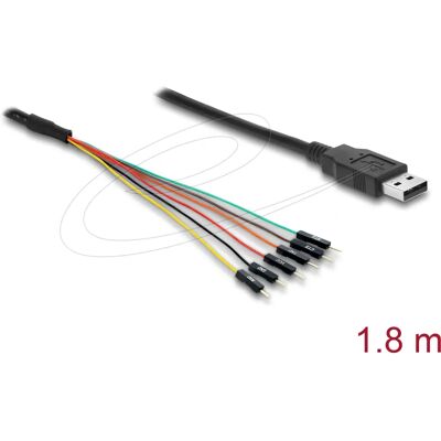 DeLOCK 63989 Seriell Konverter - USB 2.0 auf UART - Schwarz DeLOCK 63989 Seriell Konverter - USB 2.0 auf UART - Schwarz