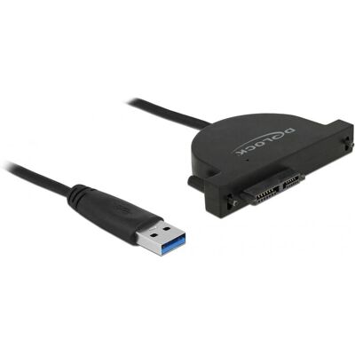 DeLOCK 64048 USB 3.0 zu Slim SATA Konverter - Schwarz DeLOCK 64048 USB 3.0 zu Slim SATA Konverter - Schwarz