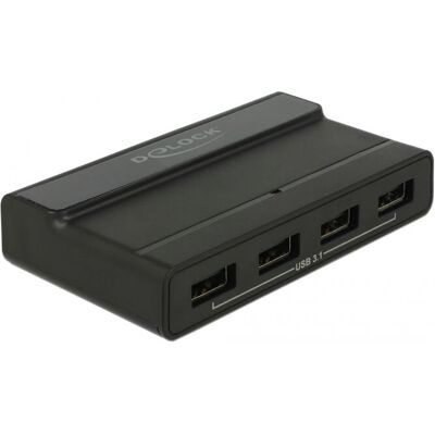 DeLOCK 64053 USB-Hub - 4 Ports, Schwarz, 10 Gbps DeLOCK 64053 USB-Hub - 4 Ports, Schwarz, 10 Gbps