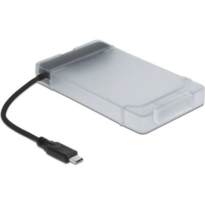 DeLOCK USB Type-C zu SATA Konverter mit 2,5" Schutzabdeckung - Externer SATA-Adapter - Schwarz DeLOCK USB Type-C zu SATA Konverter mit 2,5" Schutzabdeckung - Externer SATA-Adapter - Schwarz