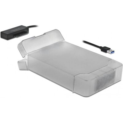 DeLOCK USB 3.0 till SATA - 3,5" skyddshölje - Svart DeLOCK USB 3.0 till SATA - 3,5" skyddshölje - Svart
