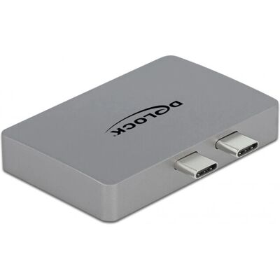 DeLOCK 64123 Dock per laptop - Dual HDMI, USB-C, 4K, Grigio DeLOCK 64123 Dock per laptop - Dual HDMI, USB-C, 4K, Grigio