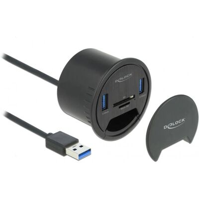 DeLock Hub 2 x USB 3.2 Gen 1 - Schwarz DeLock Hub 2 x USB 3.2 Gen 1 - Schwarz