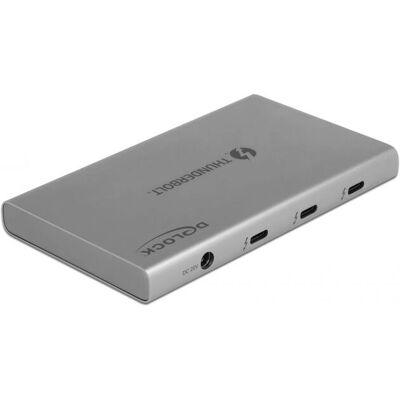 DeLOCK 64157 Thunderbolt 4 Hub - 3 Ports - Grau DeLOCK 64157 Thunderbolt 4 Hub - 3 Ports - Grau