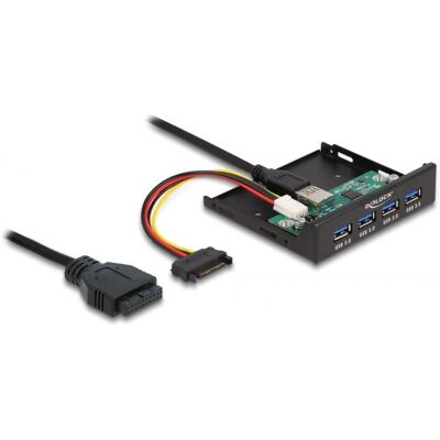 DeLOCK Modèle 64166 Hub USB interne de 3,5" - Noir - Publicité DeLOCK Modèle 64166 Hub USB interne de 3,5" - Noir - Publicité