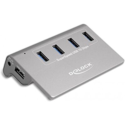 DeLock Modell 64181 USB 3.2 Gen 2 Hub - Grau DeLock Modell 64181 USB 3.2 Gen 2 Hub - Grau