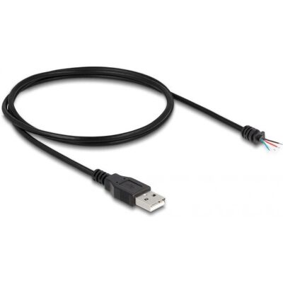 DeLock USB 2.0 Kabel - 4 offene Drähte - 1m Schwarz DeLock USB 2.0 Kabel - 4 offene Drähte - 1m Schwarz