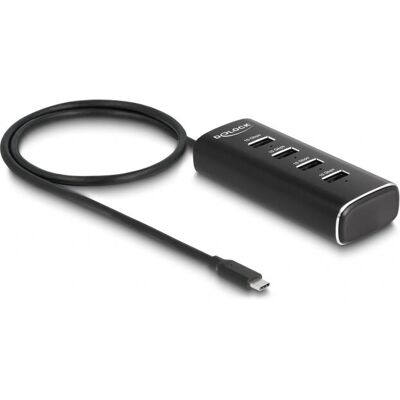 DeLOCK 64233 USB-C Hub 4-Port 10 Gbps - Grau - USB Type-A DeLOCK 64233 USB-C Hub 4-Port 10 Gbps - Grau - USB Type-A