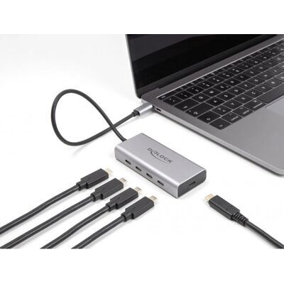 DeLock USB 10 Gbps USB Typ-C Hub - Grau DeLock USB 10 Gbps USB Typ-C Hub - Grau