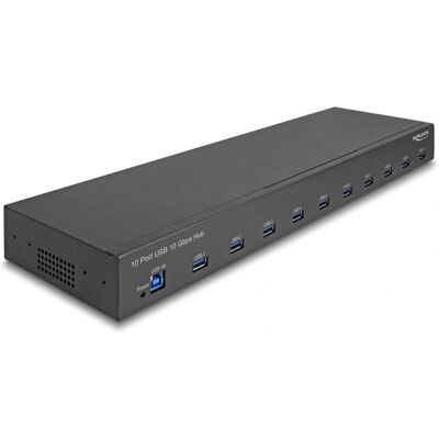 DeLOCK 64240 Industrie USB-Hub 10 Ports 10 Gbps Schwarz DeLOCK 64240 Industrie USB-Hub 10 Ports 10 Gbps Schwarz
