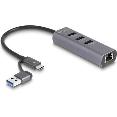 DeLOCK Modèle 64282 Station d'accueil USB-C - Gris DeLOCK Modèle 64282 Station d'accueil USB-C - Gris