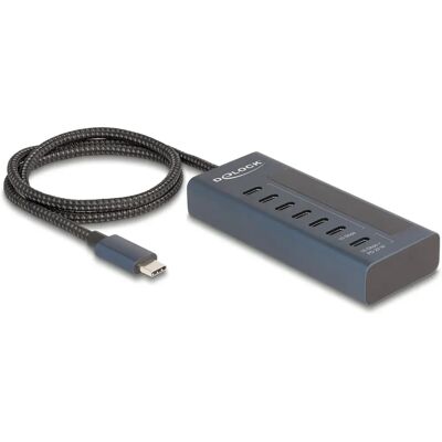 Delock USB Hub - USB 3.2 Gen 1 & 2 - 7 Ports - Blue - 10 Gbps Delock USB Hub - USB 3.2 Gen 1 & 2 - 7 Ports - Blue - 10 Gbps