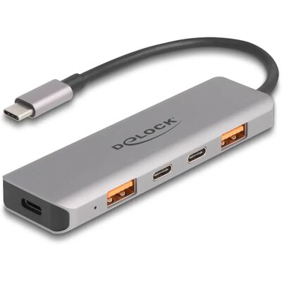 DeLock 64302 Docking Station - Tragbarer USB-C Hub mit 4 Ports DeLock 64302 Docking Station - Tragbarer USB-C Hub mit 4 Ports