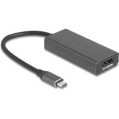 DeLOCK 64316 Video Kabeladapter - 8K HDMI/DisplayPort Grau DeLOCK 64316 Video Kabeladapter - 8K HDMI/DisplayPort Grau