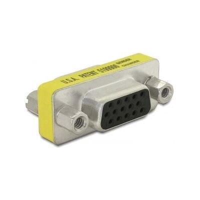Delock VGA-adapter Nainen-Nainen - Sub-D 15 - Keltainen Delock VGA-adapter Nainen-Nainen - Sub-D 15 - Keltainen