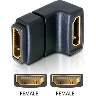 Delock HDMI Sovitin - Naaras- Naaras 90° - HDMI 1.3 Delock HDMI Sovitin - Naaras- Naaras 90° - HDMI 1.3