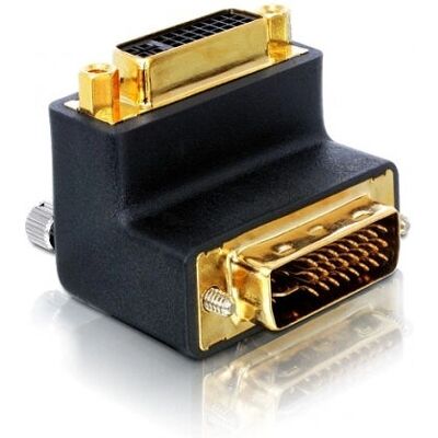 DeLOCK DVI Adapter - Vinklad, 29-pins, Svart DeLOCK DVI Adapter - Vinklad, 29-pins, Svart