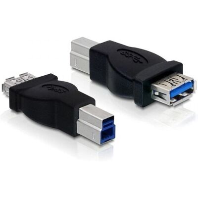 Adapter USB 3.0 Delock - USB B do USB A - Czarny Adapter USB 3.0 Delock - USB B do USB A - Czarny