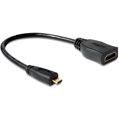 Kabel HDMI Delock 65391 - 0,23 m - Czarny Kabel HDMI Delock 65391 - 0,23 m - Czarny