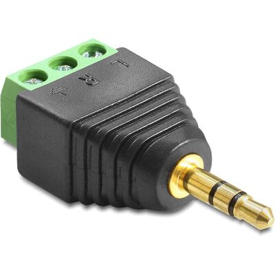 Adattatore cavo DeLOCK 65419 - Jack stereo da 3,5mm, 3 poli, Nero, Verde, Argento Adattatore cavo DeLOCK 65419 - Jack stereo da 3,5mm, 3 poli, Nero, Verde, Argento