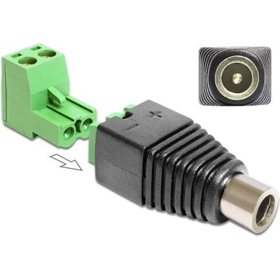 Adapter kablowy DeLOCK 65423 z żeńskimi złączami 2,1mm x 5,5mm - Przemysł i Hobby Adapter kablowy DeLOCK 65423 z żeńskimi złączami 2,1mm x 5,5mm - Przemysł i Hobby