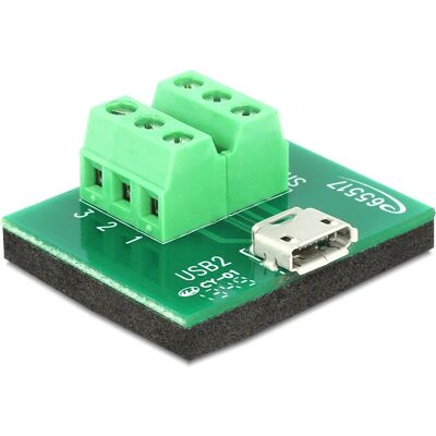 DeLOCK Convertitore di genere Micro USB 6p - Nero, Verde - Adattatore cavo DeLOCK Convertitore di genere Micro USB 6p - Nero, Verde - Adattatore cavo