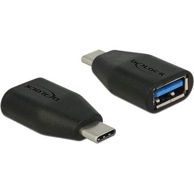Delock USB C to USB A Adapter - SuperSpeed 10 Gbps Compact Delock USB C to USB A Adapter - SuperSpeed 10 Gbps Compact
