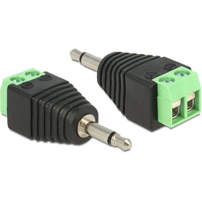 Adattatore audio DeLOCK 65528 - Jack stereo da 3,5mm, terminala a 2 pin Adattatore audio DeLOCK 65528 - Jack stereo da 3,5mm, terminala a 2 pin