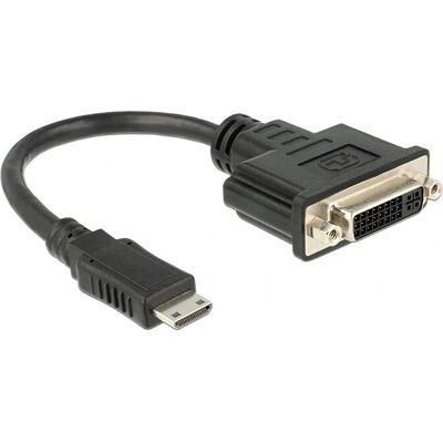 DeLOCK 65564 Videokabeladapter - 0,2 m - HDMI Typ C (Mini) till DVI-D - Svart DeLOCK 65564 Videokabeladapter - 0,2 m - HDMI Typ C (Mini) till DVI-D - Svart