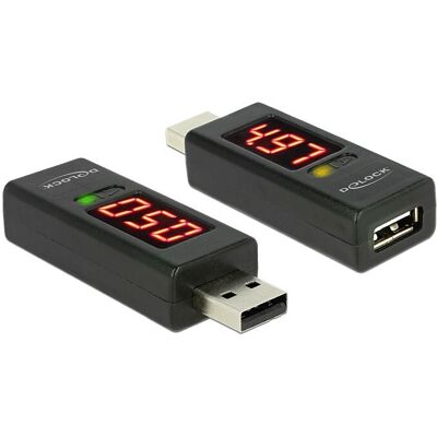Adaptateur USB DeLOCK 65569 - Affichage de Tension & Courant - Noir - Publicité Adaptateur USB DeLOCK 65569 - Affichage de Tension & Courant - Noir - Publicité