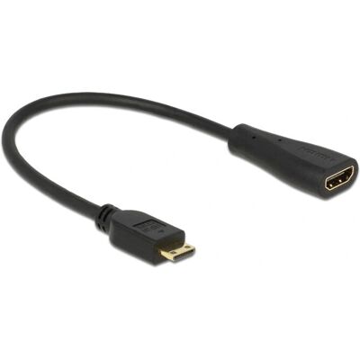 DeLOCK 0,23 m Mini-HDMI/HDMI Kabel - Schwarz DeLOCK 0,23 m Mini-HDMI/HDMI Kabel - Schwarz