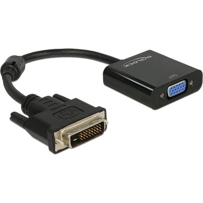 DeLOCK 65658 DVI-D/VGA Adapter - Svart - Video Adapter DeLOCK 65658 DVI-D/VGA Adapter - Svart - Video Adapter