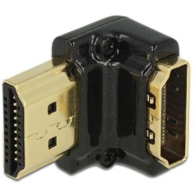 Delock HDMI-sovitin - 90° Musta - HDMI 2.0 Delock HDMI-sovitin - 90° Musta - HDMI 2.0