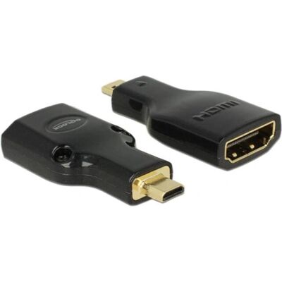 Delock HDMI Micro-D/HDMI-A 4K Adapter - Schwarz Delock HDMI Micro-D/HDMI-A 4K Adapter - Schwarz