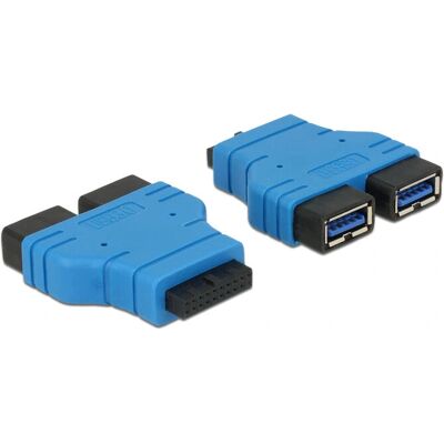 DeLOCK USB 3.0 Inneneinbauadapter - Schwarz, Blau - USB Typ A DeLOCK USB 3.0 Inneneinbauadapter - Schwarz, Blau - USB Typ A