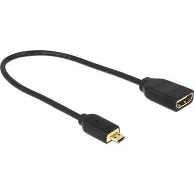 Delock Micro-D auf HDMI-A Kabel 20cm - Schwarz - 4K UHD Delock Micro-D auf HDMI-A Kabel 20cm - Schwarz - 4K UHD